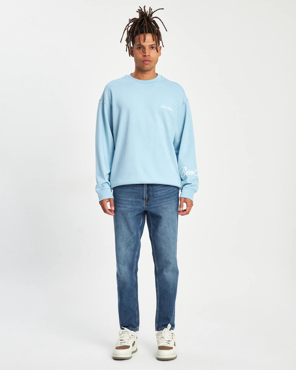 HANDWRITTEN SWEATSHIRT - BABY BLUE - BENNRKN
