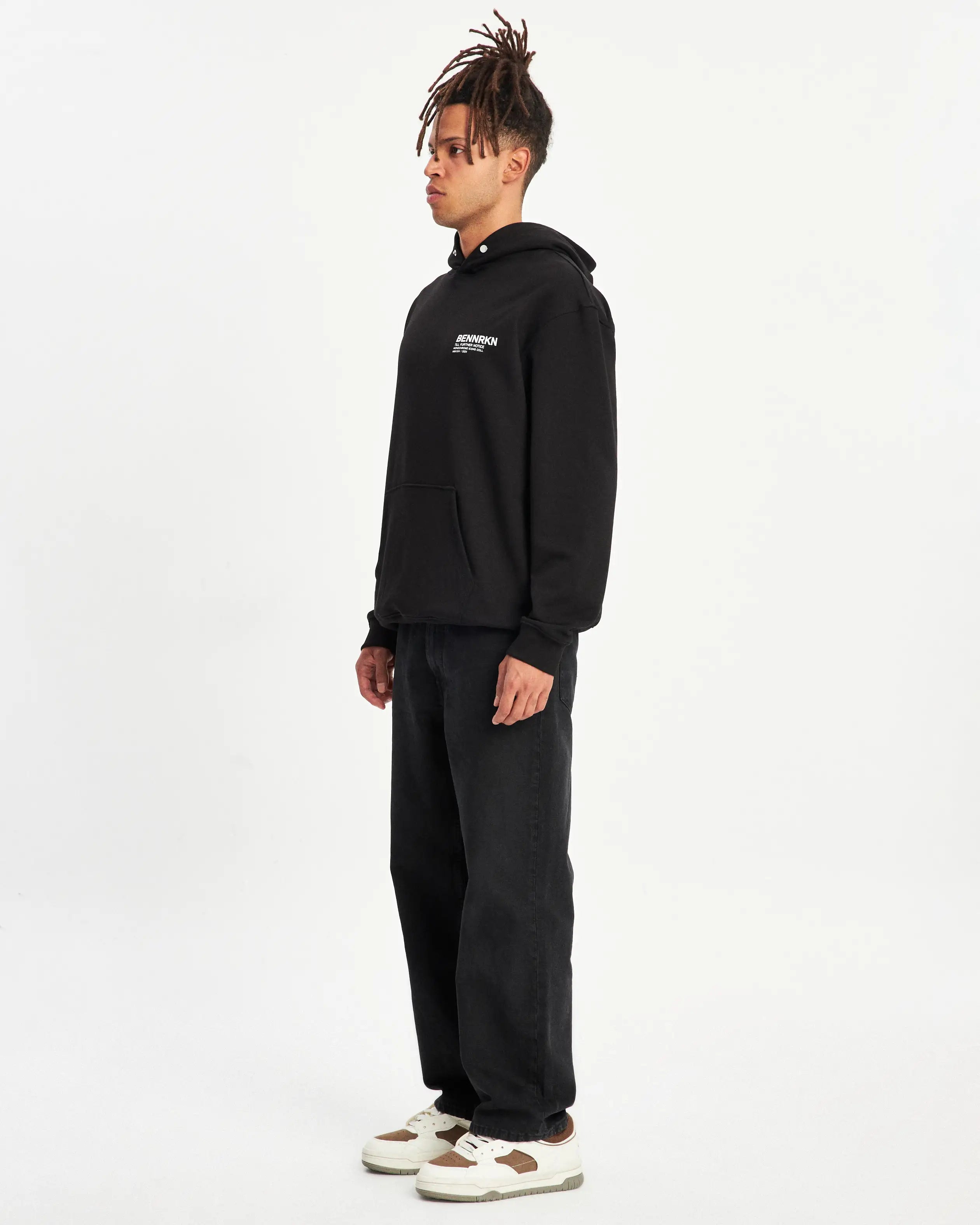MONOCHROME ICONS HOODIE - MIDNIGHT BLACK - BENNRKN