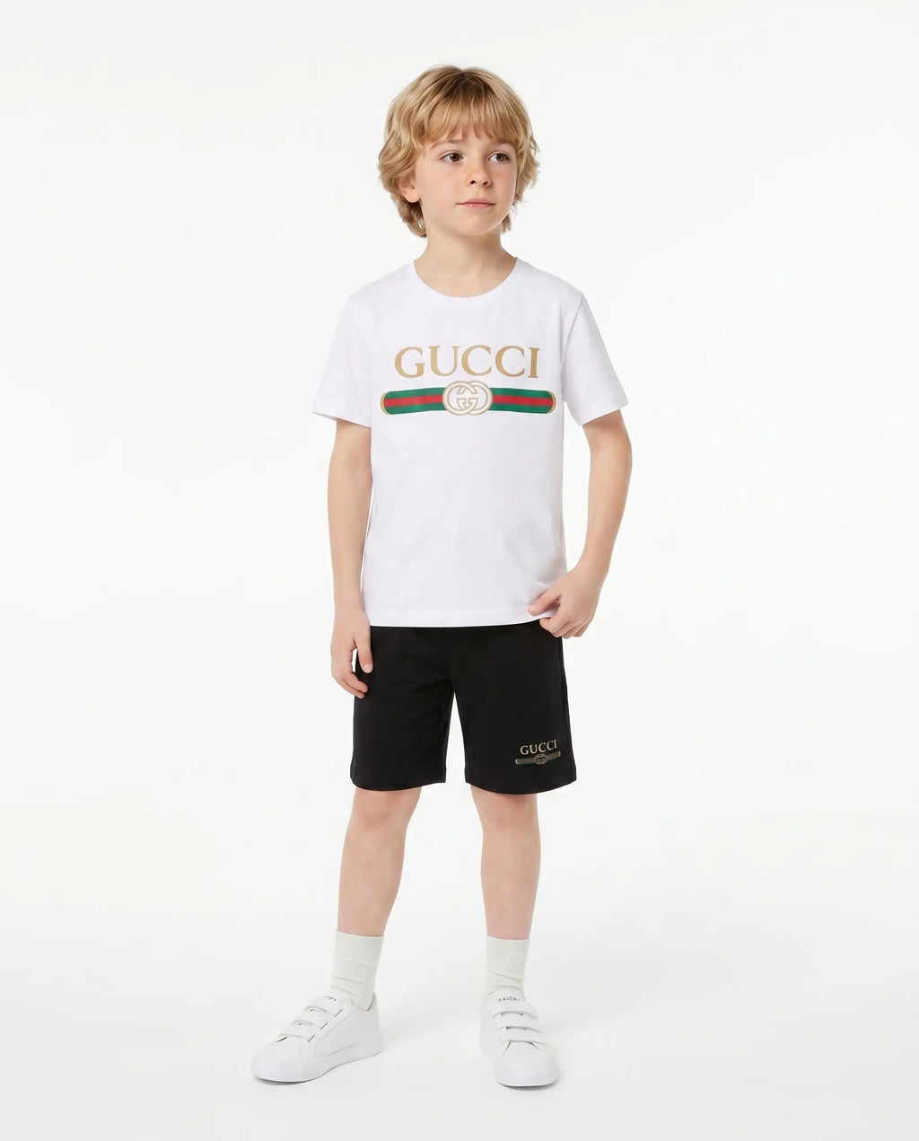Gucci Baskılı Tişört ve Şort Takım