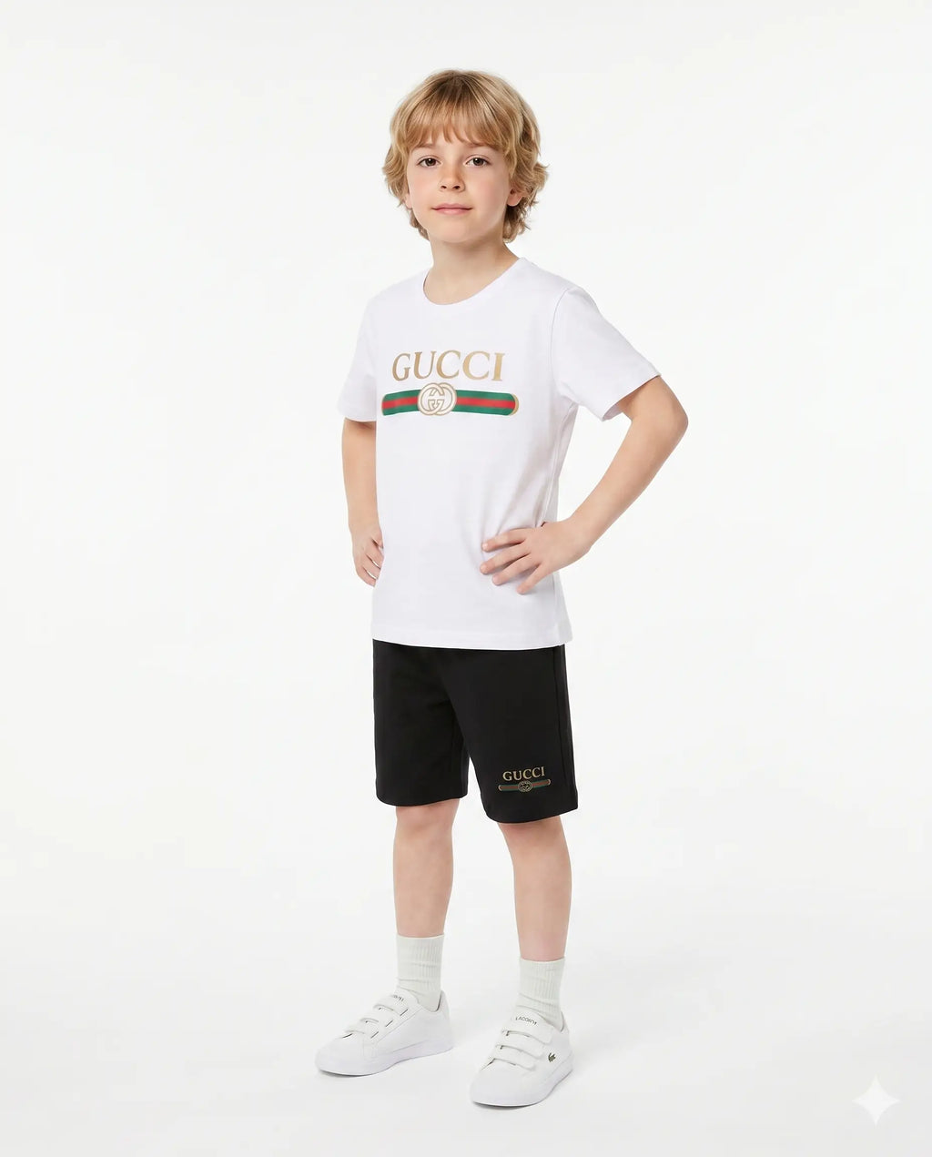 Gucci Baskılı Tişört ve Şort Takım