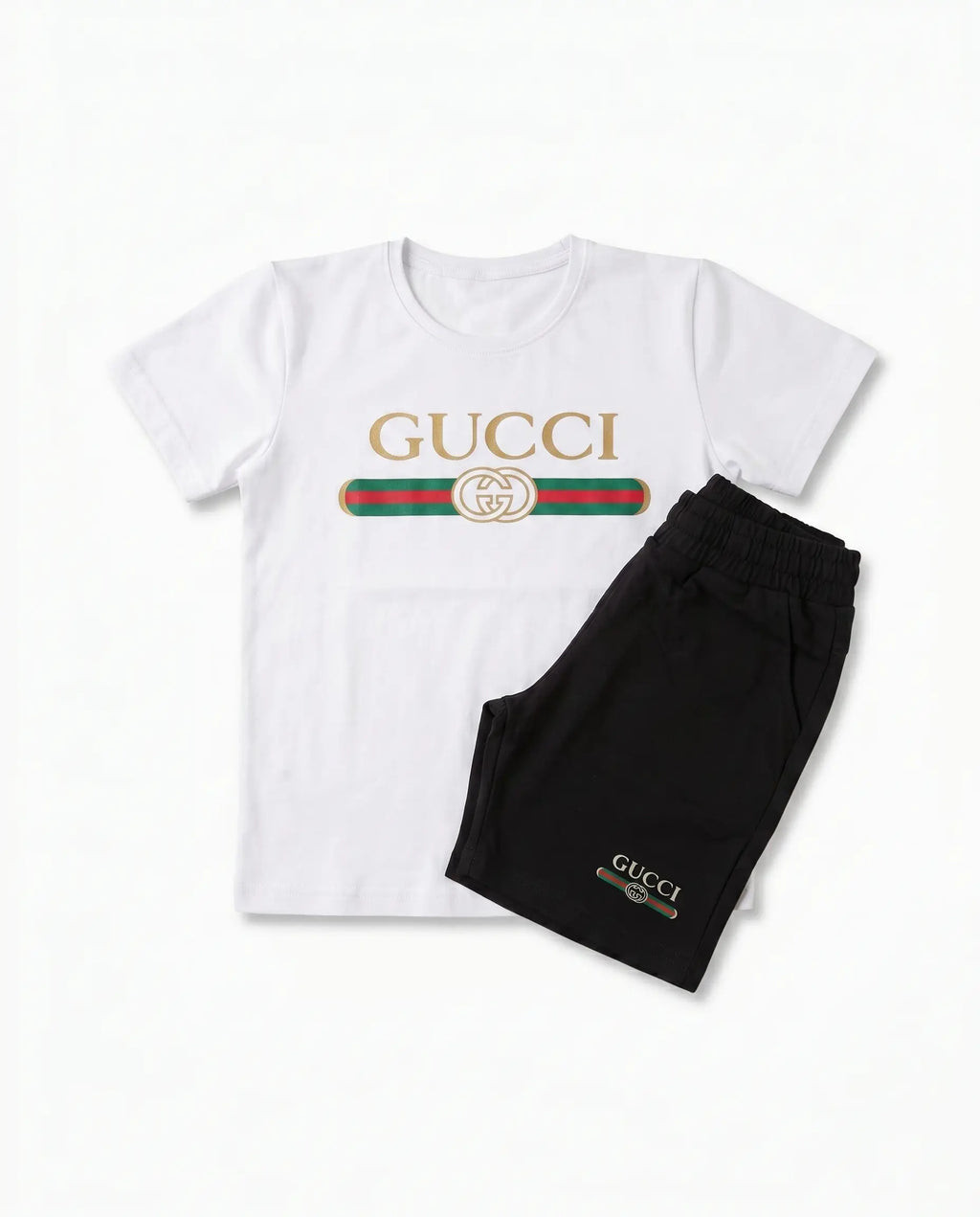 Gucci Baskılı Tişört ve Şort Takım