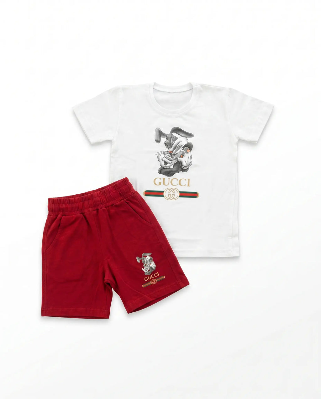 Gucci Baskılı Tişört ve Şort Takım