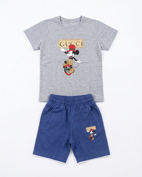 Gucci Baskılı Tişört ve Şort Takım